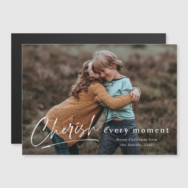 Cherish A Cada Momento Foto de Script Feliz Natal (Frente/Verso)