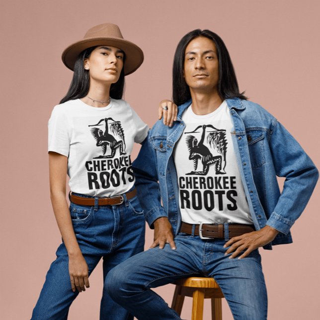 CHEROKEE ROOTS - NATIVE AMERICAN INDIAN T-Shirts (Criador carregado)