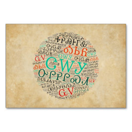 Cherokee - Sílaba - Pergaminho - Olhar Cartão Simp