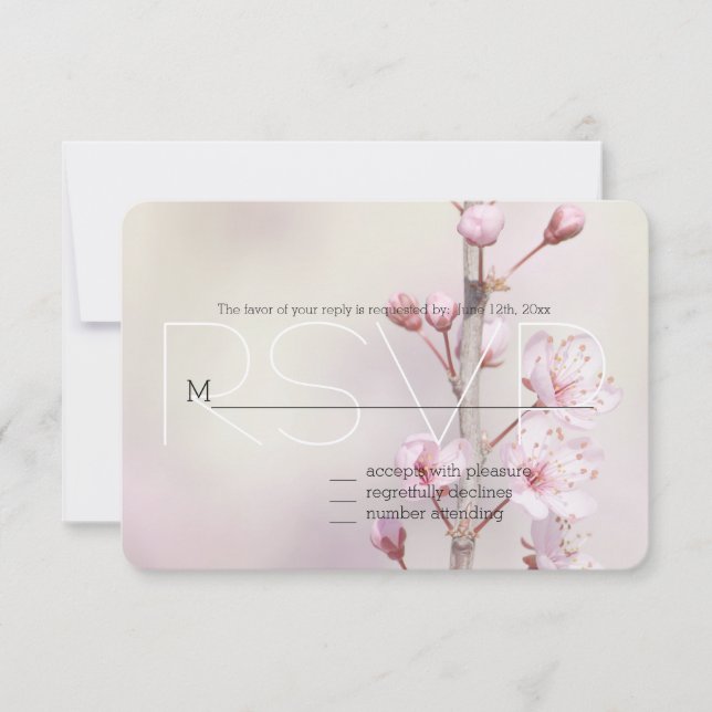 Cherry Blossom Flowers RSVP (Frente)