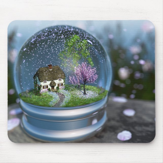 Cherry Blossom Globe Mousepad (Frente)
