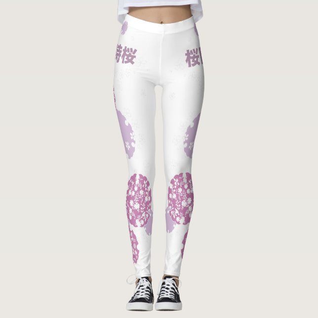 Cherry Blossom, Leggings Japonesas Sakura (Frente)
