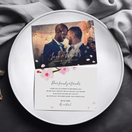 Cherry Blossom Obrigado Cartão com fotos