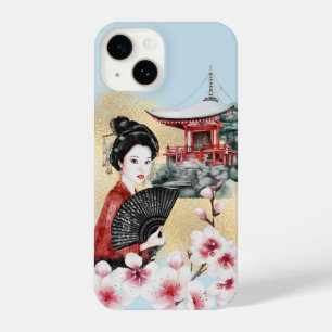 Cherry Blossom Pagoda Geisha