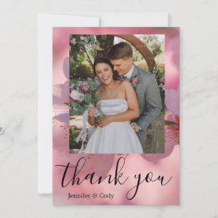 Cherry Blossom Photo Cartões de agradecimentos