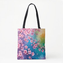 Cherry Blossom Rainbow Sky Bolsa