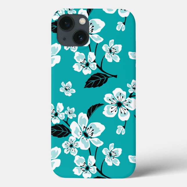 CHERRY BLOSSOM - SAKURA (TEAL) (Verso)