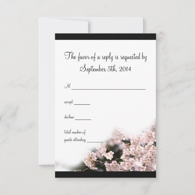 Cherry Blossom Wedding RSVP (Frente)