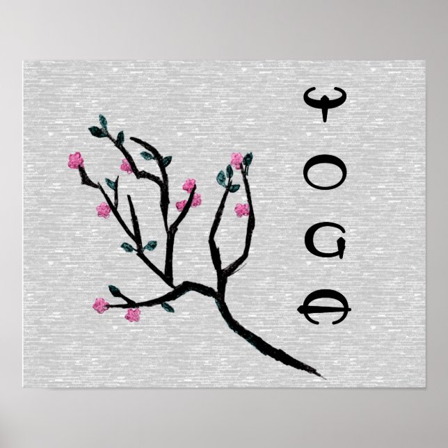 Cherry Blossom - Yoga Poster (Frente)