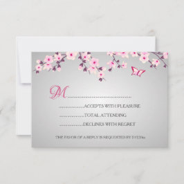 Cherry Blossomo Cinza rosa RSVP
