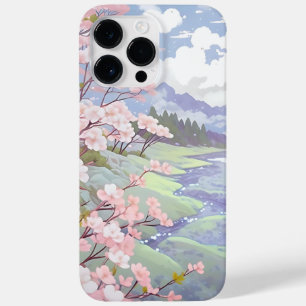 Cherry Blossomo Pastel Watercolor Paisagem