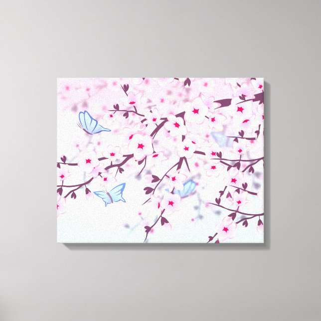 Cherry Blossoms Girly Canvas (Frente)