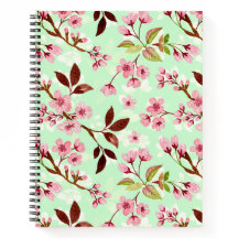 Cherry Blossoms Mint Background