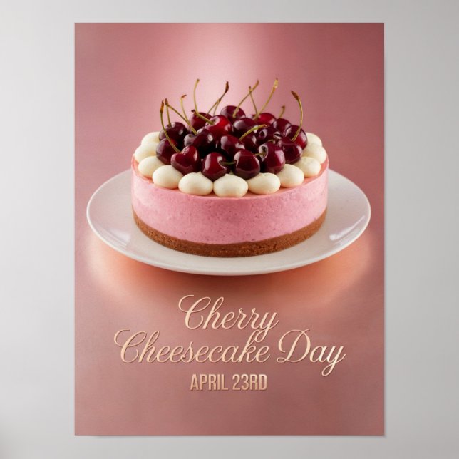 Cherry Cheesecake Day 23 de abril Poster (Frente)