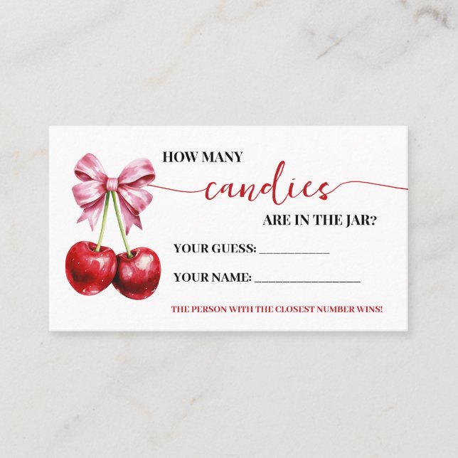 Cherry Coquette Quantas Candies - Cartão De Jogo D (Frente)