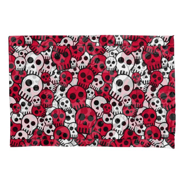 Cherry Gothic Skull Pattern Impressão (Frente-Esquerda)