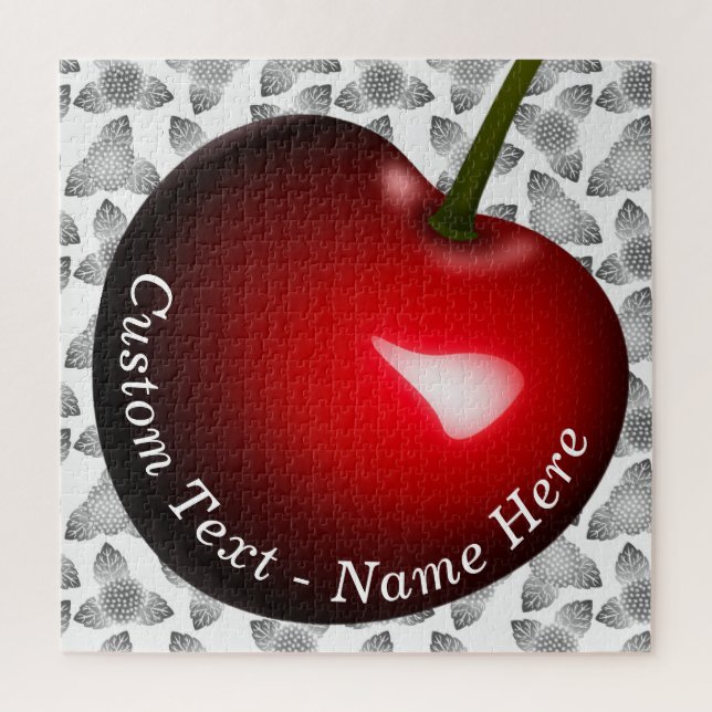 Cherry Jigsee Quebra-cabeça Gift - Nome de Texto P (Vertical)