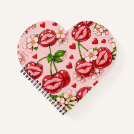 Cherry Kiss Heart Notebook