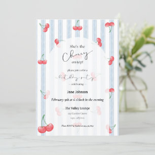 Cherry No Primeiro Convite De Aniversário