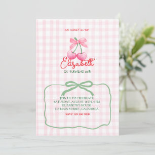 Cherry No Primeiro Convite De Aniversário
