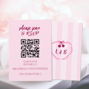 Cherry no Top Wedding RSVP Resposta Card