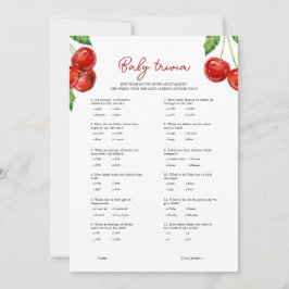 Cherry no topo Cartão de Chá de fraldas da Bebê Tr