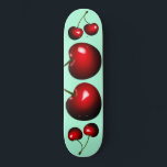 Cherry Skateboard - Suas Cores<br><div class="desc">Doces cerejas - Escolha / adicione suas cores de fundo favoritas!</div>