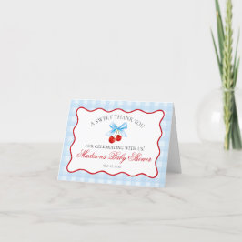 Cherry Sweet Blue Coquette Baby Cartões de agradec