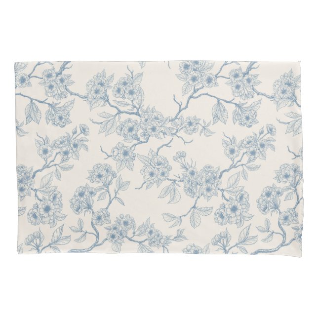 Chery blossom branches in blue and off white (Frente-Esquerda)