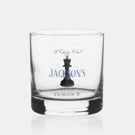 Chess Club w Classic King Drawing Drinkware Rocks
