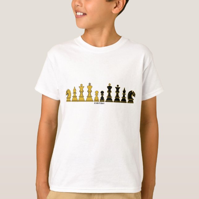 Chess Line-UP, t-shirt infantil, com t-shirt (Frente)