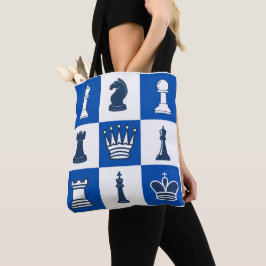Chess Piece Tote Bag All-Over Impressão Chess Love