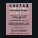 Chess Pieds, Chess Club Advertising Flyer<br><div class="desc">Peças De Xadrez,  Folhetos De Publicidade Do Clube De Xadrez Pela Loja De Cartão de visita.</div>