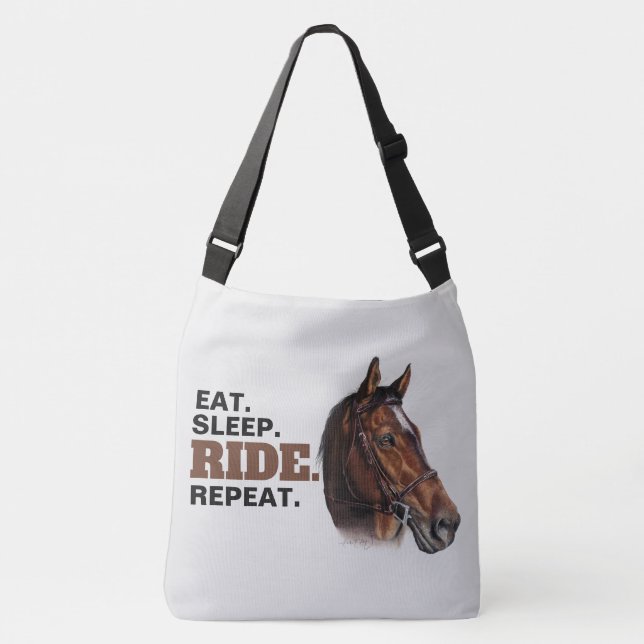 Chestnut Horse Tote Bag Comeu. Durma. Ande. Repita (Frente)