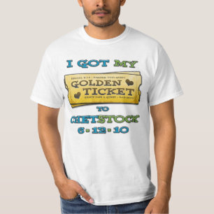 Chetstock - t-shirt dourado do bilhete