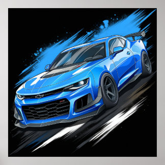 Chevrolet Camaro ZL1 Chevy Muscle Art Poster