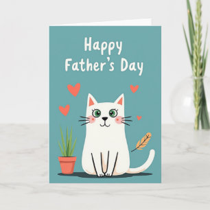 Chevron Cute Cartão de Amor de Gatinho