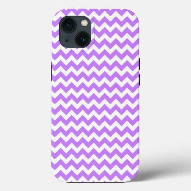 Chevron Zig Zag Púrpura Branco e Pastel (Verso)
