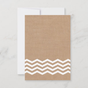 Chevrons em Burlap RSVP