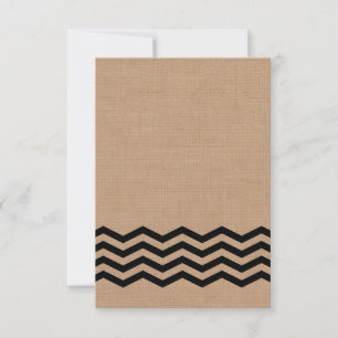 Chevrons Muito Pretos no RSVP de Burlap