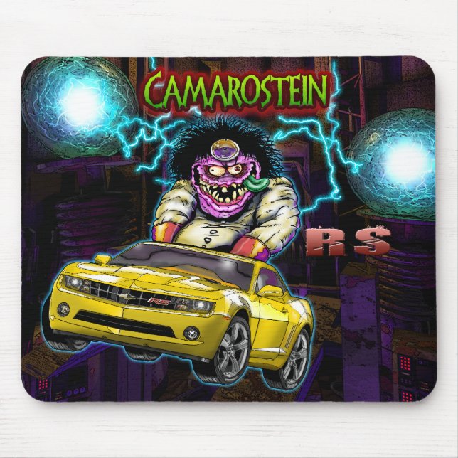 Chevy amarelo Camaro RS Mousepad (Frente)