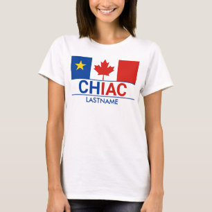 Chiac Acade Canadian Flag Personalize T-Shirt