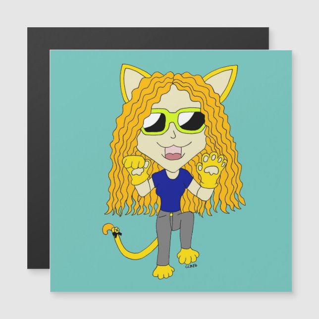 Chibi Catgirl com patas (Frente/Verso)