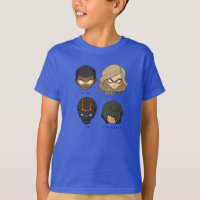Chibi Heroes 3/4 Capa T-Shirt (Preto)