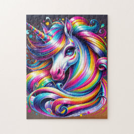 Chibi Rainbow Unicorn quebra-cabeça