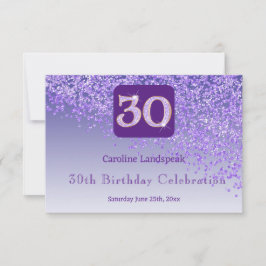 Chic 30 Birthday RSVP de Leitura Roxo