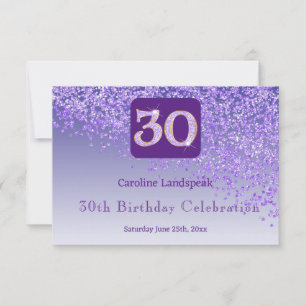 Chic 30 Birthday RSVP de Leitura Roxo