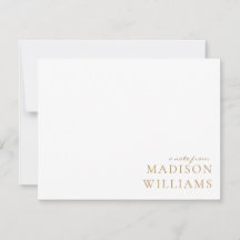 Chic A Note Do Cartão De Nota Dourada De Tipografi