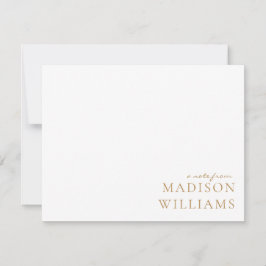 Chic A Note Do Cartão De Nota Dourada De Tipografi