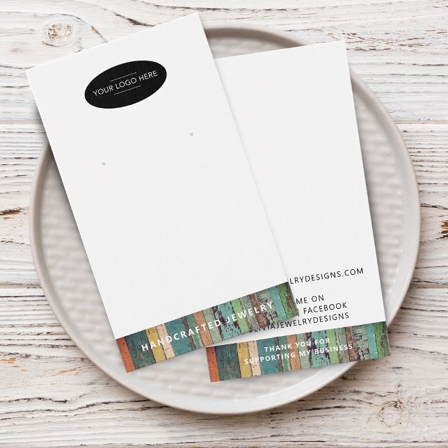 Chic adicione seu logotipo mostrando a placa (Chic Add Your Logo Earring Display Card)